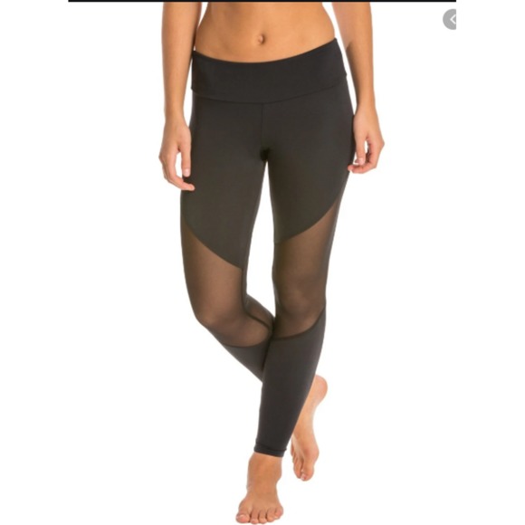 Onzie Pants - ONZIE Track Yoga Leggings Grey Mesh XS